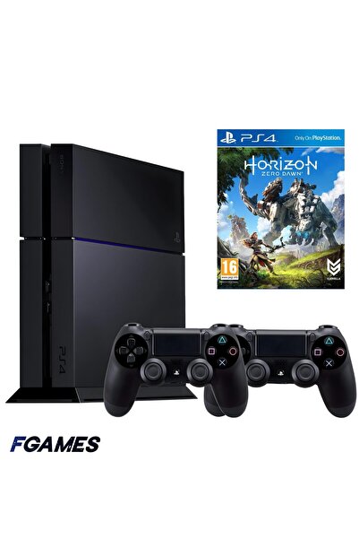 Sony Consola Playstation 4 Ps4 500gb + Două controlere + Horizon Zero Dawn Pl...