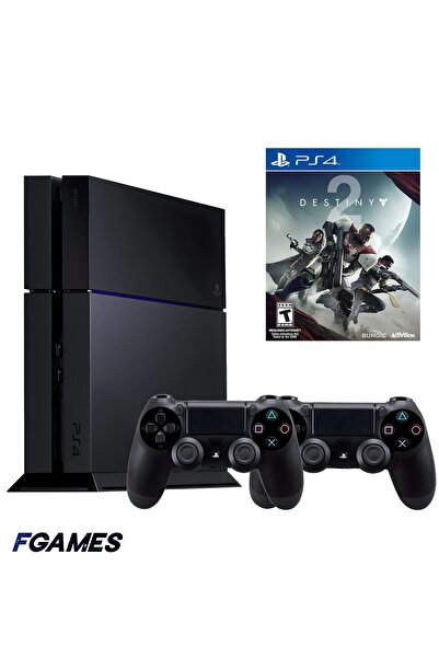 Sony Consola Playstation 4 Ps4 500gb + Două Controlere + Destiny 2 PlayStatio...