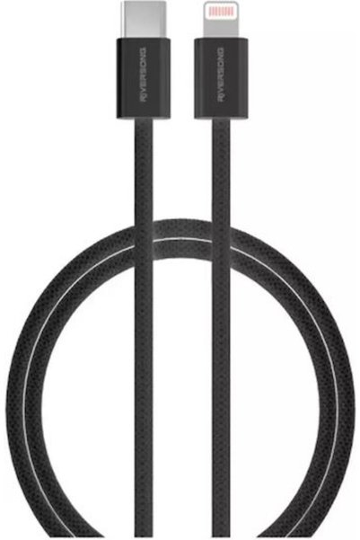 RİVERSONG Καλώδιο USB-C σε Lightning 27W Μαύρο 1μ (CL53BL)