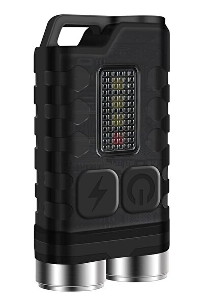 The Bros مصباح يدوي LED صغير V3 قابل لإعادة الشحن عبر USB مع ضوء الأشعة فوق ا...