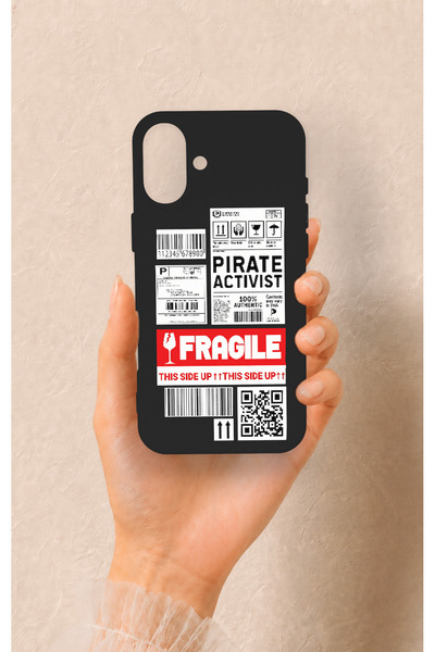 Vip Case iPhone 16 Plus Uyumlu Fragile Desenli Silikon Kılıf