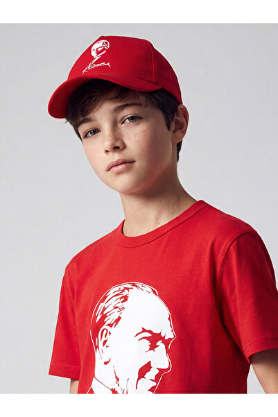 LC Waikiki Peak New Season Ataturk Printed Boys' Cap Hat