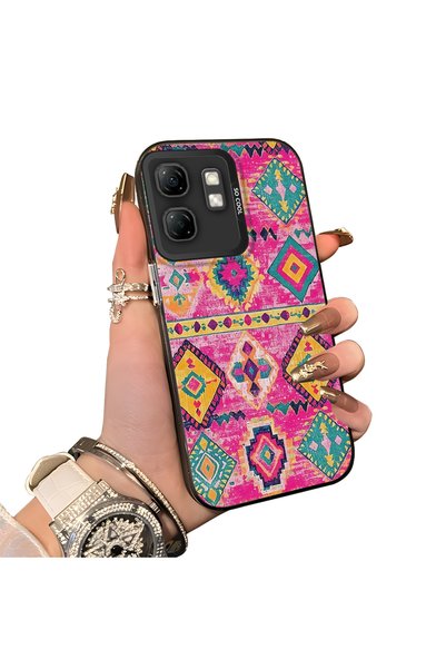 ucuc Infinix Smart 9 Compatible Hard Acrylic Back Silicone Edge Lens Protecti...