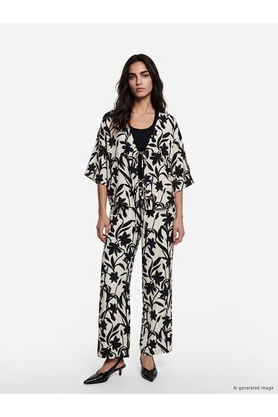 LC Waikiki Lcw Vision Elastic Waist Patterned Women's Trousers
