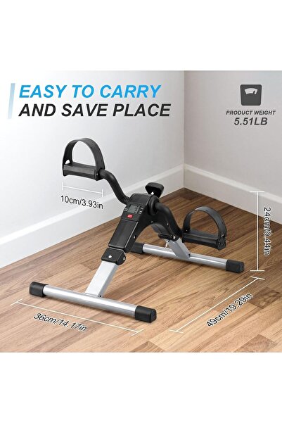 Generic Folding Pedal Exerciser, Mini Under Desk Exercise Bike Foot Hand Cycl...