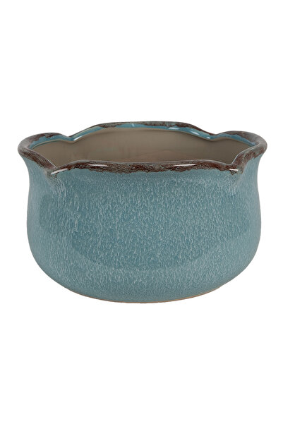 Clayre Ghiveci ceramic decorativ albastru 15x9 cm