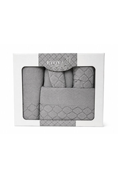 Evoya Home Bathrobe and towel Top Bottom Set