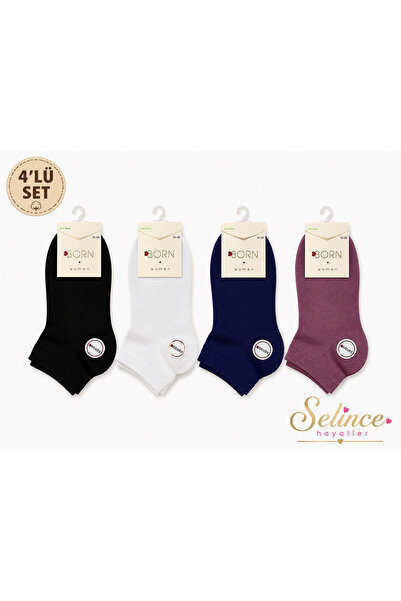 BORN Women's Modal 4-Pack Socks