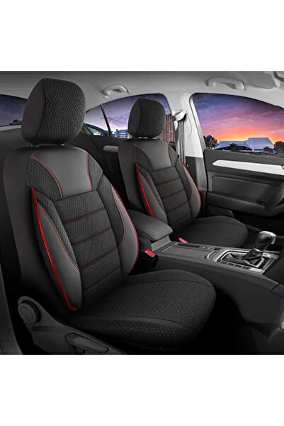 Dalauto Set complet huse auto AUDI A4 B7 Classico Negru cusatura Rosie ,11 piese