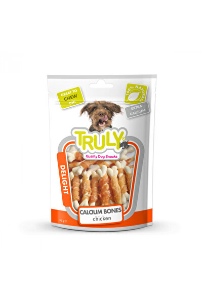 TRULY Gustări pentru câini, Oase cu calciu și pui, 360g