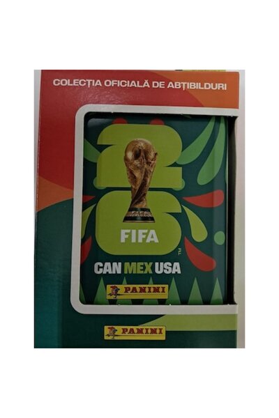 Panini Joc de cărți, Cutie POCKET TINS FIFA World Cup 2026 - verde, 56 autoco...