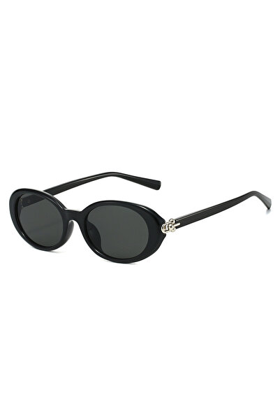 Tessero Ochelari de Soare Dama Ovali, Model Retro Vintage Y2K, Rama Neagra Cu...