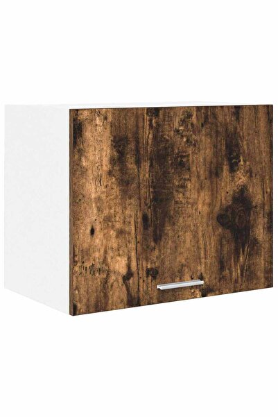 vidaxl Wall cabinet with door Smoked oak and white 50 x 31 x 40 cm