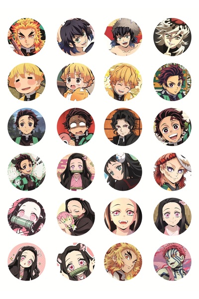 nihonwosekai Set de stickere anime Demon Slayer 24 bucăți