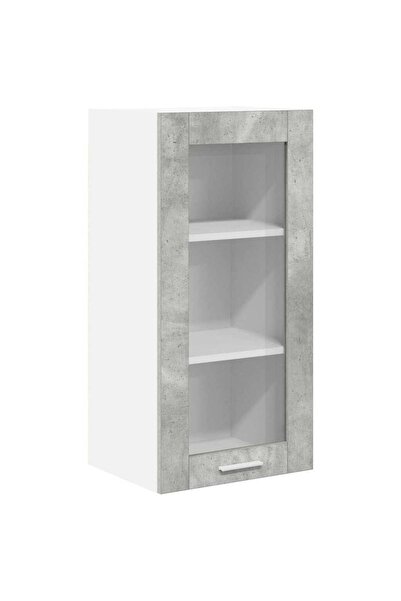 vidaxl Dulap suspendat Gri din beton 40 x 31 x 80 cm Lemn compozit