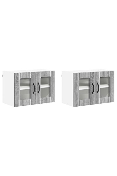 vidaxl Kitchen cabinet 2 pcs Sonoma Grey 60 x 31 x 40 cm