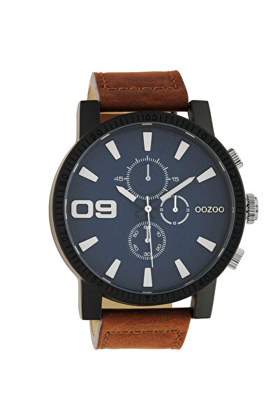 Oozoo Ρολόι Unisex Brown Leather Strap, OOZOO, κωδ.10672