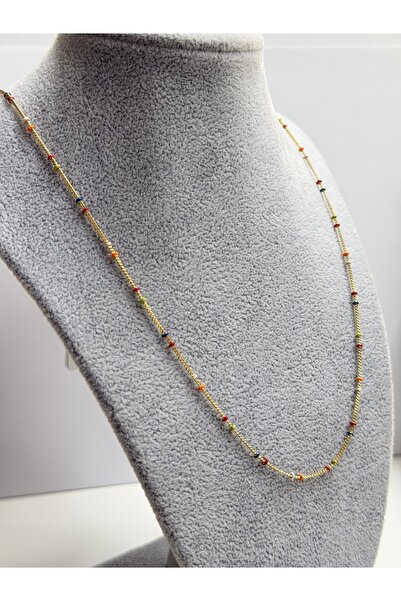 MOD10 Purple Line Jewelry Renkli Taşlı 60 cm xuping Kolye