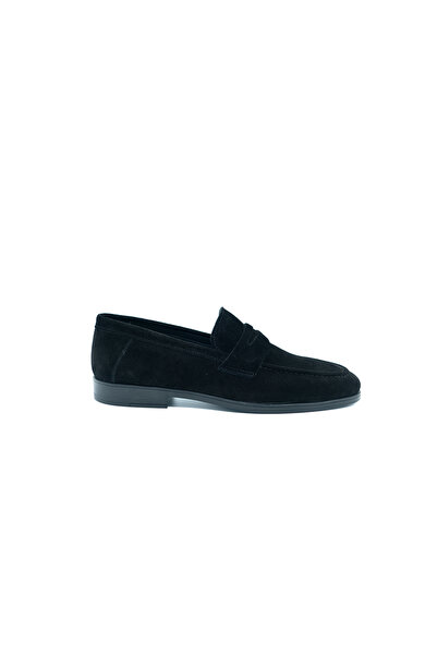 SCALVİNİ ERKEK SİYAH SÜET DERİ CASUAL LOAFER