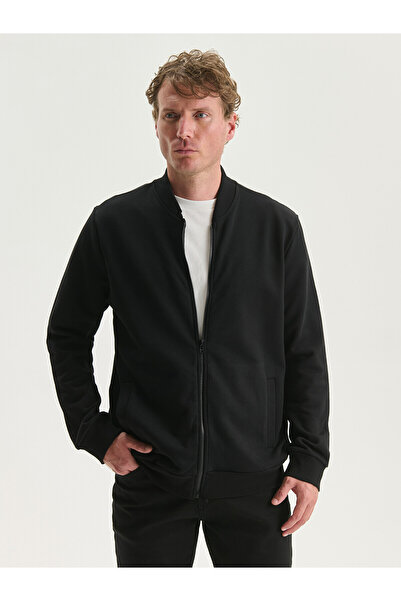 LC Waikiki Nevavm College Collar Long Sleeve Men's Zipper Sweatshirt with Dif...