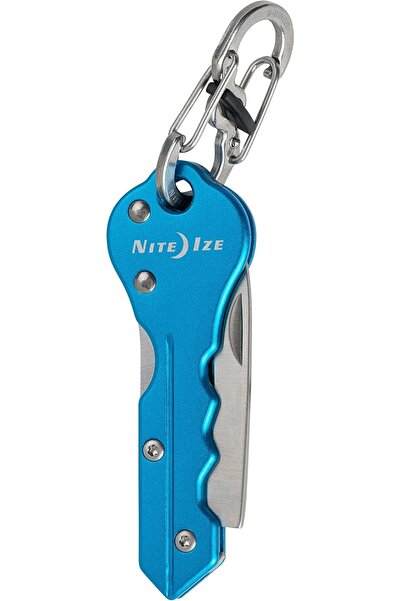 Nite Ize سكين صغير بخطاف مع سلسلة مفاتيح من نايت آيز، أزرق، مقاس واحد