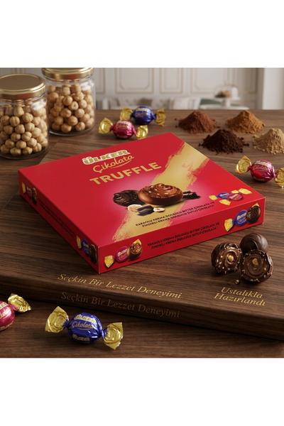 Merkezkuruyemişbaharat 🍫 Truffle Hediyelik Çikolata 🎁 Kakao Kremalı ve Fınd...