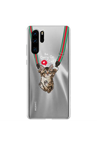 Other Huawei P30 Pro Swinging cat Transparent Silicone TPU Θήκη