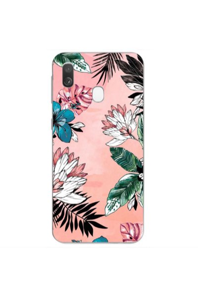 Other Samsung A40 Tropical flowers Transparent Silicone TPU Θήκη