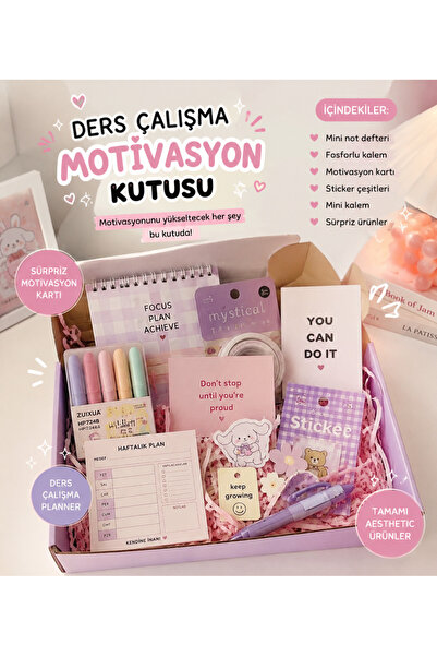 Giftoria Consept Ders Çalışma Motivasyon Kutusu (görsel temsilidir)