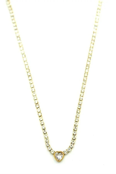 Marsilyan Nvdn- Ieg - Waterway Heart Necklace - Gold Iegrs-Nvdn1