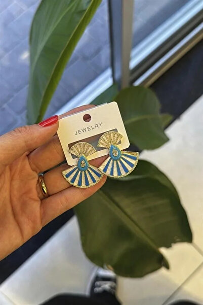 Marsilyan Nvdn- Ieg - Fan Earrings - Gold Iegrs-Nvdn1