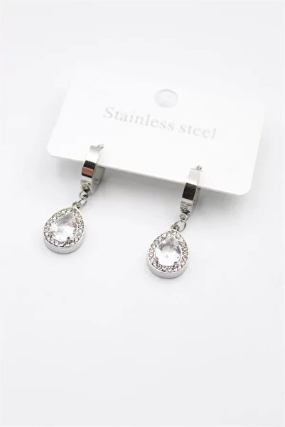 Marsilyan Nvdn- Ieg - Drop Stone Earrings - Silver Iegrs-Nvdn1
