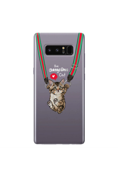 Other Samsung Note 8 Swinging cat Transparent Silicone TPU Θήκη