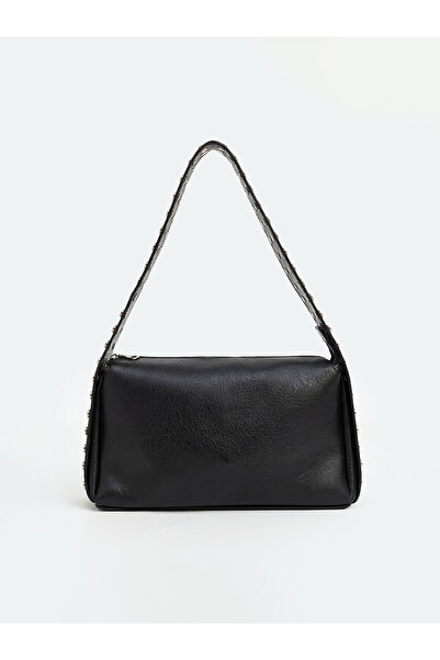 LC Waikiki Peak New Season Leather Look Women's Shoulder Bag with Staple Detail