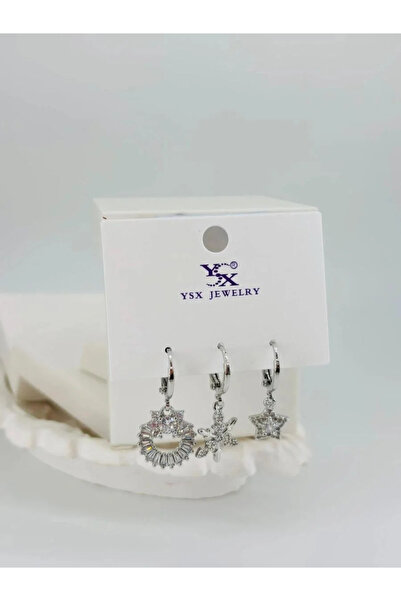 Marsilyan Nvdn- Ieg - Snowflake Detailed Triple Combination Earrings Iegrs-Nvdn1