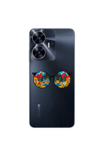 Other Realme Note 50 Round Glasses Transparent Silicone TPU Θήκη