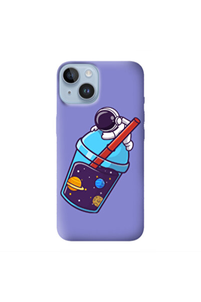 Other Apple iPhone 14 Longing in space Purple Colored Silicone TPU Θήκη