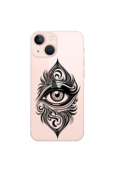 Other Apple iPhone 13 Eye patterned drawing Transparent Silicone TPU Θήκη