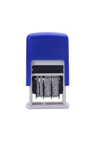 Choice1 Blue DIY Handle Account Date Stamp H-4mm Universal Adjustable Date Wh...