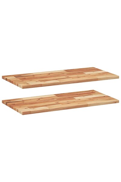 vidaxl Rafturi suspendate 2 buc. 60x40x2 cm lemn masiv acacia netratat