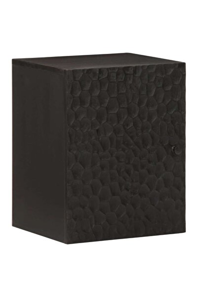 vidaxl Dulap de perete de baie, negru, 38x33x48cm, lemn masiv de mango
