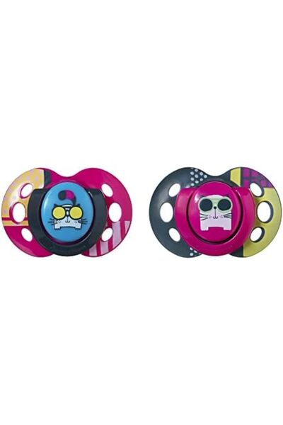 Yıldızan Terra Organik Tommee Tippee 2-Pack Fun Pacifier for Girls 18-36 Mont...