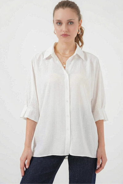 Efnaz style Women's Viscose White Shirt