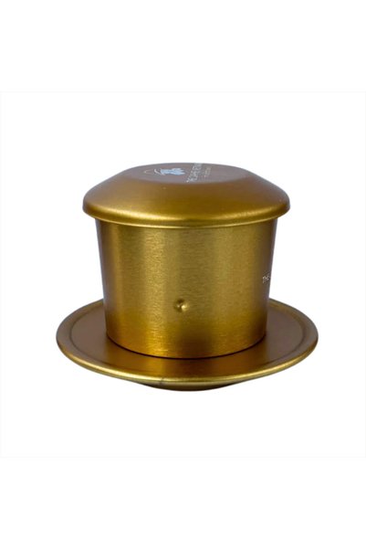 The Caphe Vietnam Vietnamese Coffee Phin Filter (Gold Edition) | Aluminium Drip Coffee Maker | Traditional Slow Drip Brewer | Reusable Coffee Filter | Portable Coffee Maker