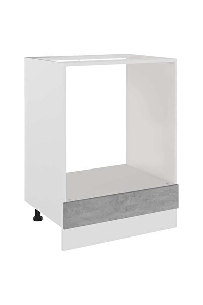 vidaxl Dulap pentru cuptor "Riga", gri beton, 60x46x81,5 cm