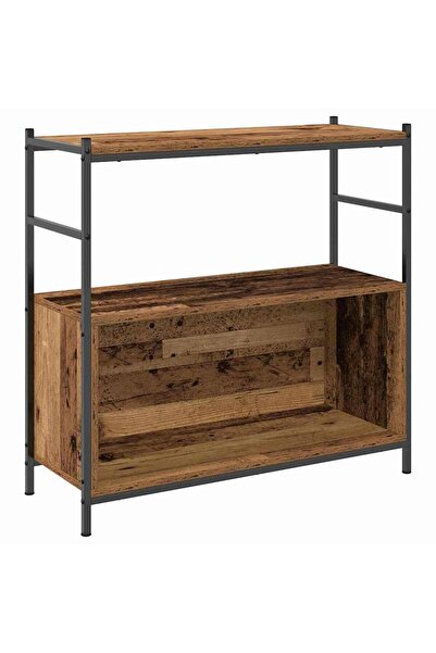 vidaxl Raft pentru cărți Stejar afumat 80 x 30 x 78.5 cm Lemn compozit