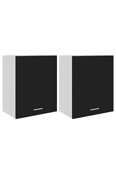 vidaxl Dulapuri suspendate “Lyon”, 2 buc., negru, 50x31x60 cm