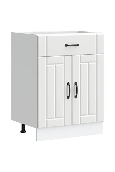 vidaxl "Lucca" White Engineered Wood Kitchen Base Cabinet