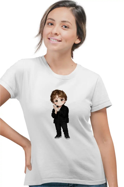 OEM Tricou Femei Lewis Capaldi Chibi Cartoon
