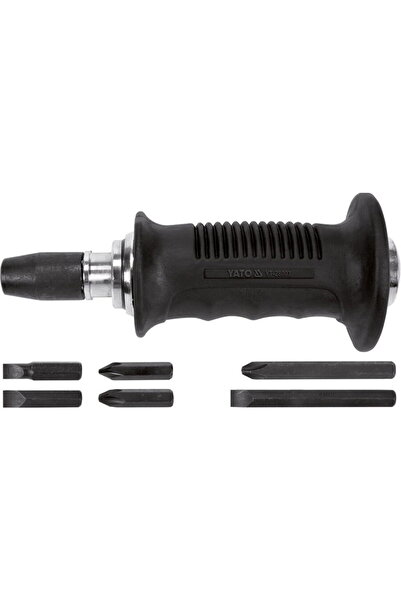 yato Surubelnita cu impact, CRV 6-BITI, Negru, Argintiu